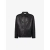 FEAR OF GOD MENS ESPRESSO RIDER PADDED LEATHER JACKET