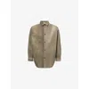 Fear Of God Mens Canvas Relaxed-fit Cotton Shirt Willow L/xl In Gold