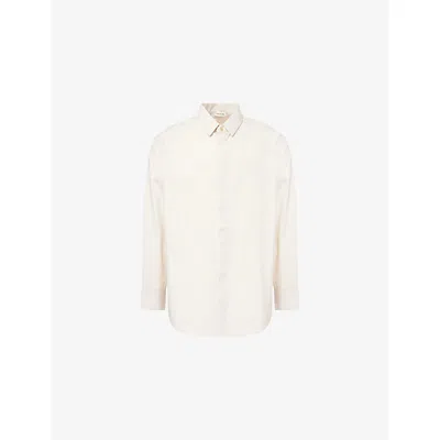 Fear Of God Mens Ivory Classic Long-sleeve Cotton-wool Blend Shirt In White