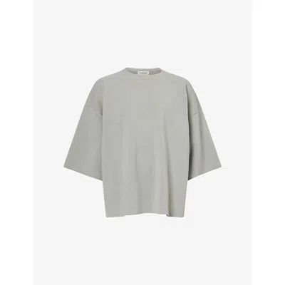 Fear Of God Mens Flint Milano Short-sleeve Wool-knitted Top In Gray