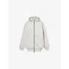 Fear Of God Grey Cotton Blend Zip Hoodie In Gray