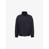 Fear Of God High-necked Jacket With Ribbed Cuffs And Hem In Navy