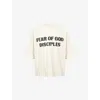 Fear Of God Mens Oat Disciple Relaxed-fit Cotton-jersey T-shirt Xs In Brown