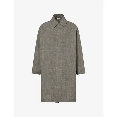 Fear Of God Gray Mouline Wool Relaxed Trench Coat