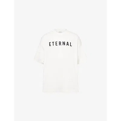 FEAR OF GOD MENS WHITE ETERNAL OVERSIZED COTTON-JERSEY T-SHIRT XL