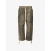 Fear Of God Mens Willow Split Knee Drawstring Cotton Trousers In Green