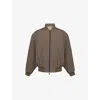 Fear Of God Mens Willow Structured Relaxed-fit Woven Bomber Jacket In Brown