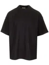 Fear Of God Eternal Black Crewneck T-shirt With Tonal Embroidery On The Front And Logo Patch On The Rear In Cott