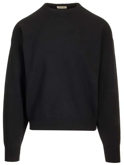 Fear Of God Merino Wool Crewneck Sweater Knitwear Black