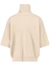Fear Of God Turtleneck Sweater In Beige Virgin Wool Dropped Shoulders In Neutral