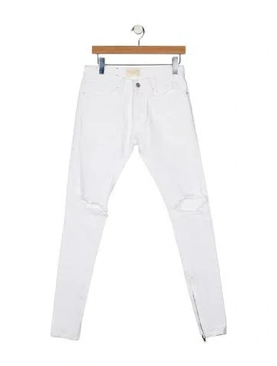 Pre-owned Fear Of God Mid-rise Skinny Leg Jeans In Multi