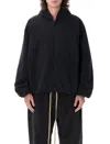Fear Of God Hooded Sweatshirt With Half Zip In Black