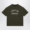 Fear Of God Military Green T-shirt With Logo