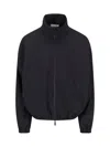 Fear Of God Minimalist Black Jacket With High Stand Collar In Black