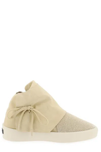 Fear Of God Mid-top Suede And Bead Sneakers. In Neutro