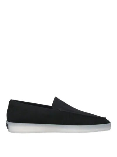 Fear Of God Suede Loafers With Rubber Sole And Round Toe In Black