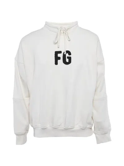 Pre-owned Fear Of God Mock-neck Cotton Sweatshirt In Neutral