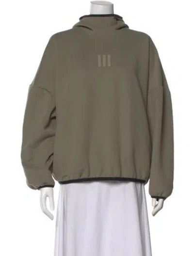 Pre-owned Fear Of God Mock Neck Long Sleeve Hoodie In Neutral