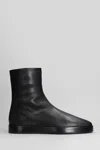 Fear Of God High Mule Ankle Boots In Black Leather In Black