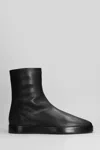 Fear Of God High Mule Ankle Boots In Black Leather In Black