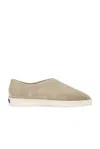 Fear Of God Beige Mules With Logo Patch On The Back And Elasticized Heel In Suede Man In Suede Storm