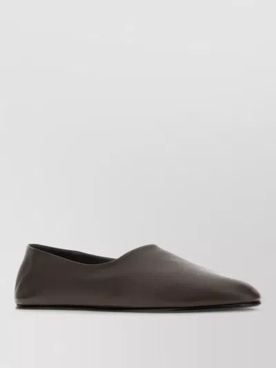 Fear Of God Nappa Leather Round Toe Flat Loafers In Black