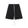 Fear Of God Black Virgin Wool Bermudas With Relaxed Fit And Drawstring Waist