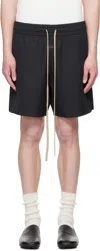 Fear Of God Mens Navy Tailored Brand-patch Relaxed Wool Shorts Xl