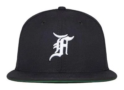 Pre-owned Fear Of God New Era Fitted Cap Hat In Navy Blue