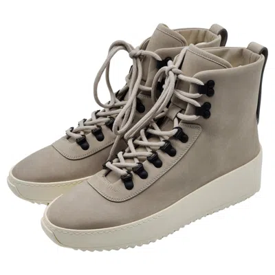Pre-owned Fear Of God Nubuck Leather Hiking Sneaker 'perla' In Gray