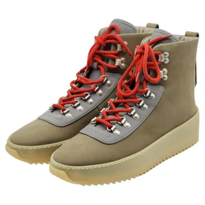 Pre-owned Fear Of God Nubuck Leather Hiking Sneaker 'stone' In Brown
