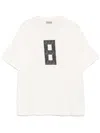 Fear Of God 8 Oversized Logo-print Cotton-jersey T-shirt In White