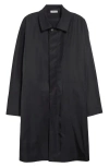 Fear Of God Black Nylon Wool Car Coat In Black