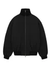 Fear Of God Black Nylon Bomber With High Collar In Black