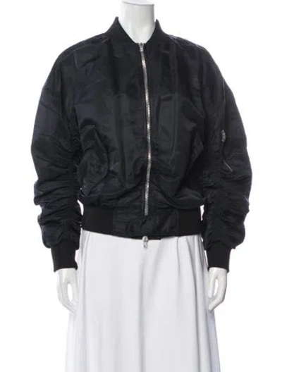 Pre-owned Fear Of God Nylon Bomber Jacket In Black