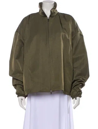 Pre-owned Fear Of God Nylon Bomber Jacket In Green