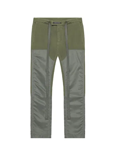 Pre-owned Fear Of God Nylon Canvas Double Front Work Pants In Army Green