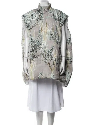 Pre-owned Fear Of God Nylon Floral Print Coat In Multicolor