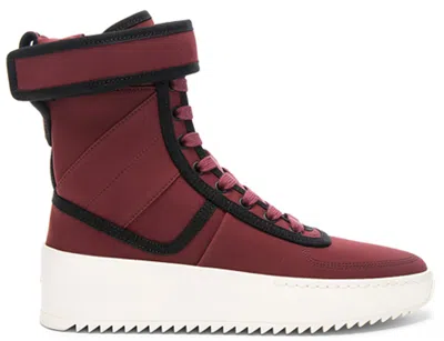 Pre-owned Fear Of God Nylon Military Sneaker Burgundy (women's) Sneakers In Merlot/black