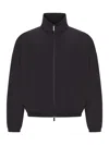 Fear Of God Nylon Zip-up Sweatshirt In Black