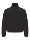 Fear Of God Nylon Zip-up Sweatshirt In Black