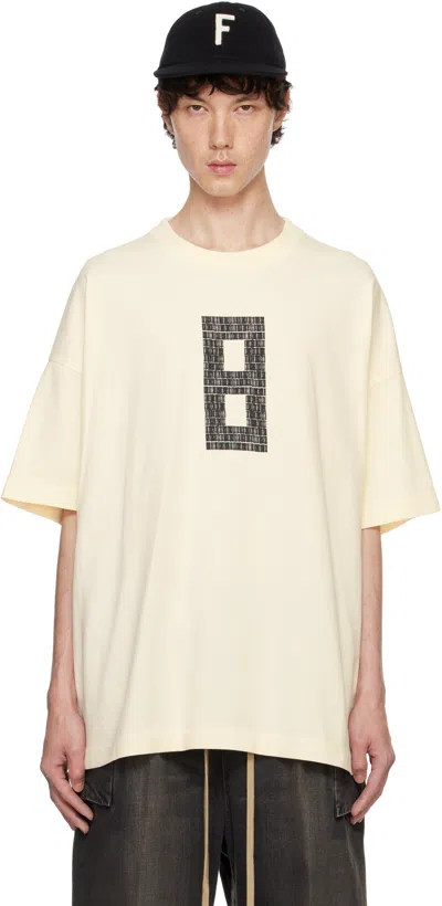 Fear Of God Off-white '8' T-shirt In Cream