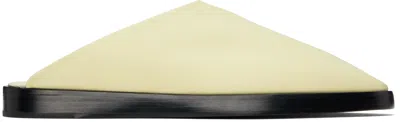 Fear Of God Off-white Backless Mules In Lemon Cream
