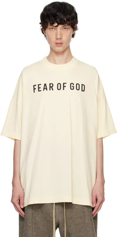 Fear Of God Logo Short-sleeved T-shirt In White