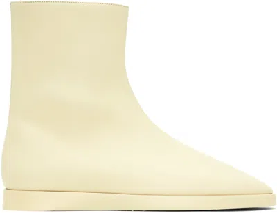 Fear Of God Off-white High Mule Boots In Cream