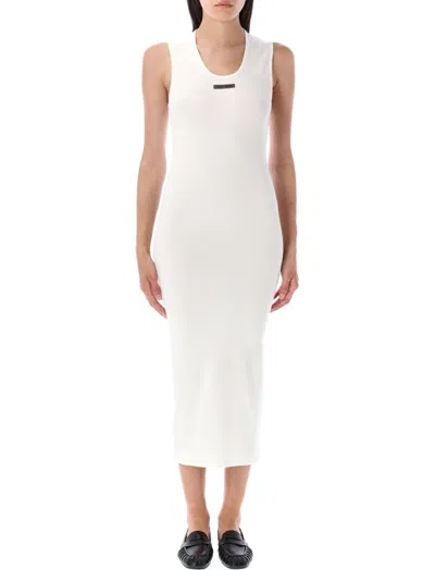 Fear Of God Off White Ribbed Midi Dress
