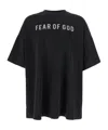 Fear Of God Greyt-shirt With Contrasting Front Logo Print In Black