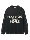 Fear Of God Open Our Future Long-sleeve T-shirt In Black