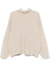 Fear Of God Ottoman Split High Neck Sweater In Brown