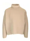 Fear Of God Ottoman High Neck Sweater Knitwear Beige In Multi